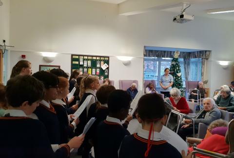 Form 5 & 6 Choir visit The Meadow Care Home