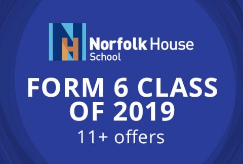 Form 6 pupils celebrate 11+ offers